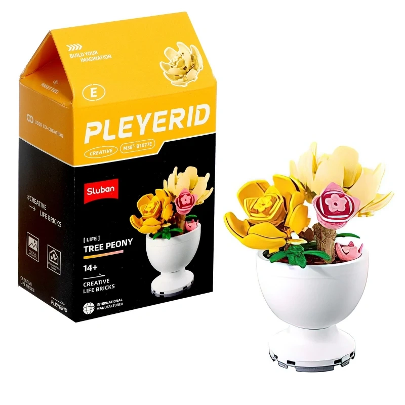 Sluban Flower Pot Building Block Set M38-B1077-E