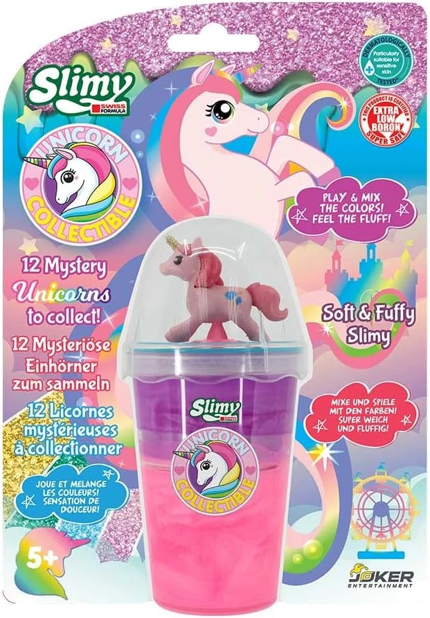 UNICORN WITH 12 UNICORN COLLECTIBLES 2 COLOR IN A CUP IN BLISTERCARD