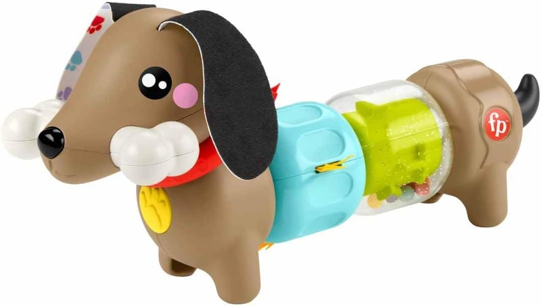 Fisher-Price Activity Puppy with Sounds and Twists, Sensory Motor Toy for Babies 6+ Months (HTW91)