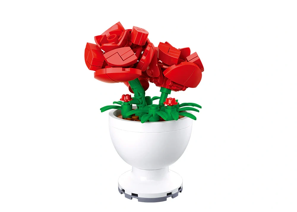 Sluban Flowers Rose Building Blocks Set - M38-B1077-B