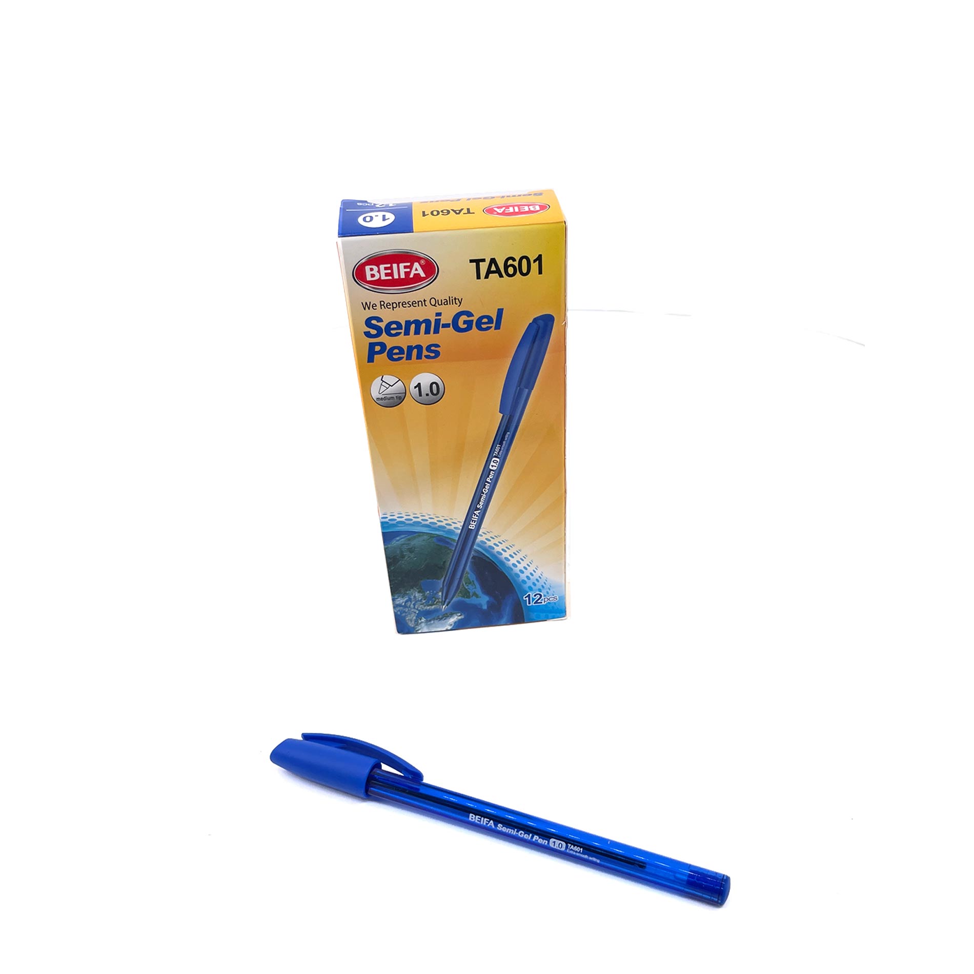 Beifa Semi Gel 12 Pen Blue - 1.00 tip