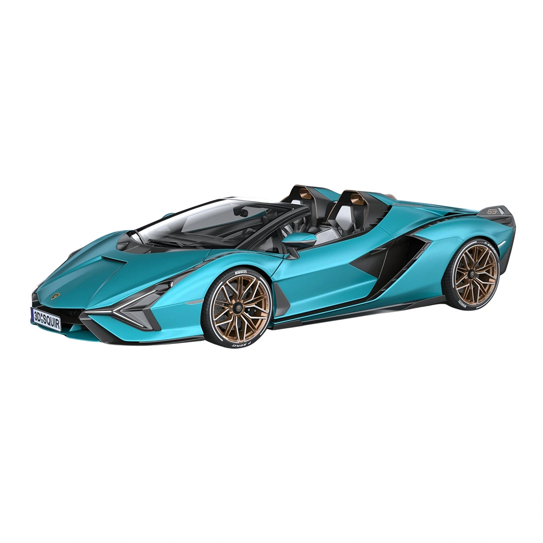RW - 1:12 Lamborghini Sian Roadster 7.2V Rechargeable Battery - Blue Color