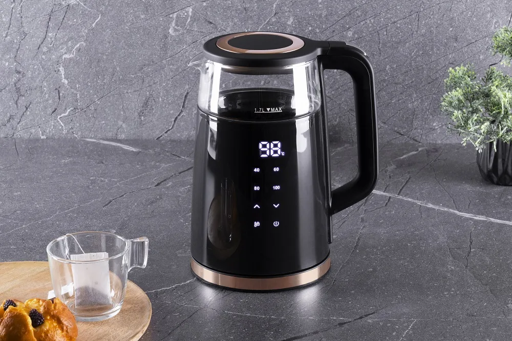 Berlinger Haus 1.7L Electric Digirtal Kettle - Black-Rose