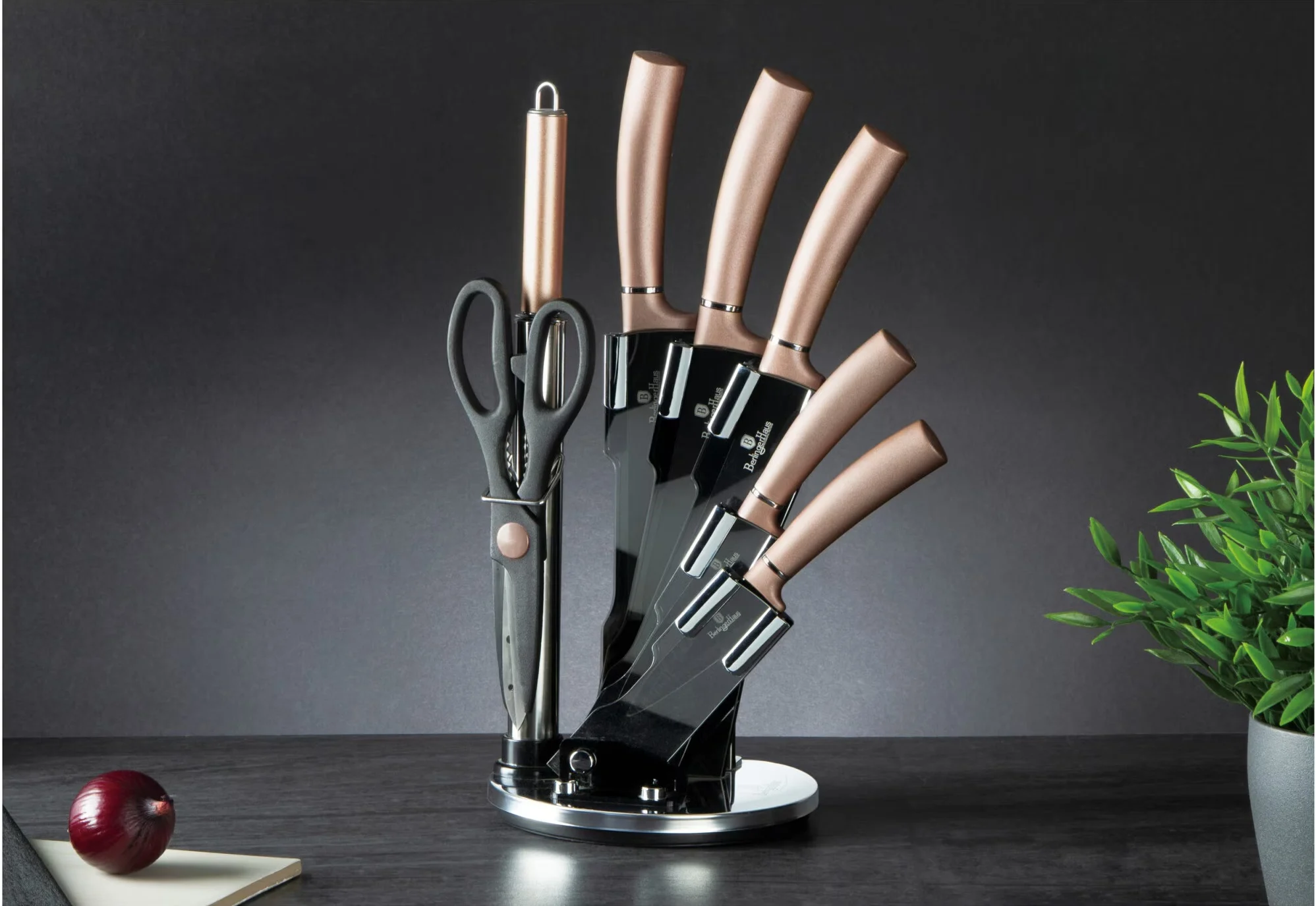 Berlinger Haus 8-Piece Knife Set - Metallic Rose Gold Collection