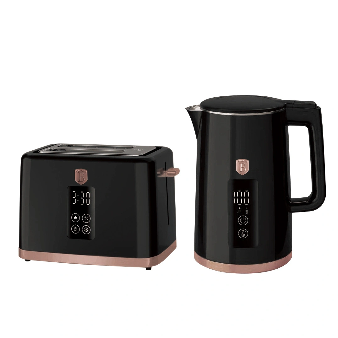 Berlinger Haus Electric Kettle & Toaster Set - Black-Rose