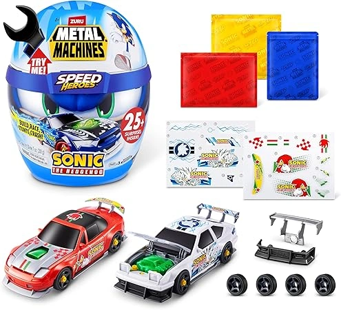 Sonic the Hedgehog Metal Machines Speed Heroes – 25+ Surprises – Ages 4 and Up