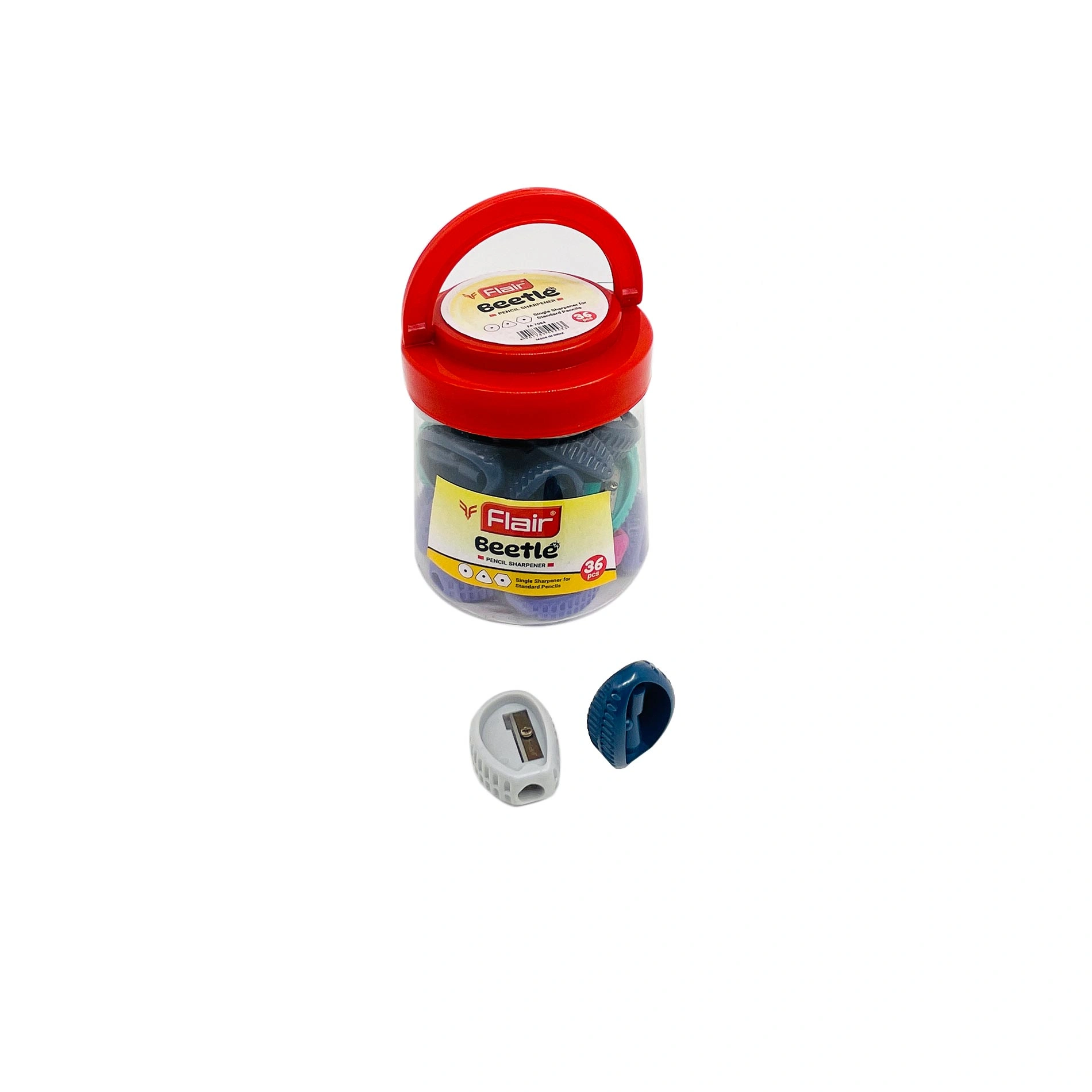 Flair Beetle Pencil Sharpener 36pcs Jar Normal Colors