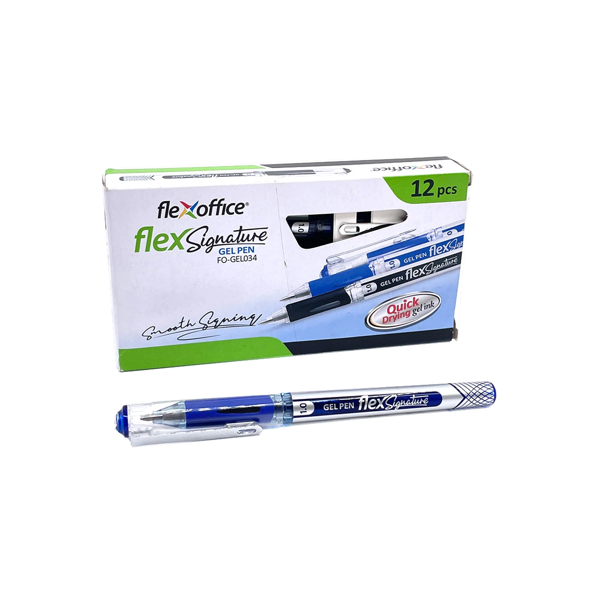 Flexoffice Gel Pen FO-GEL034 Blue 12 Pcs/Box
