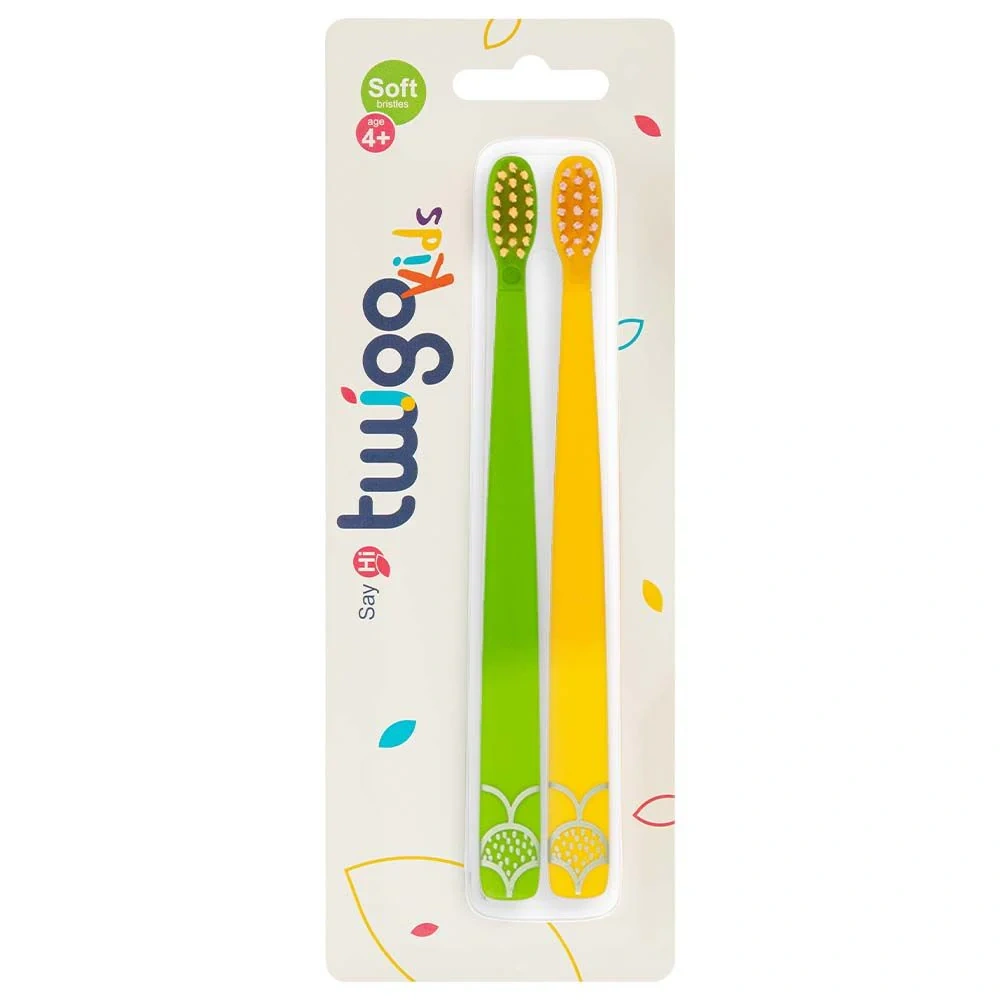 Flipper - Toothbrush Flp Twigo Kids / Green & Yellow - 2pcs