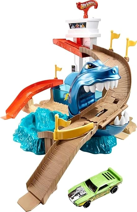 Hot Wheels Sharkport Showdown Playset for Kids 4+