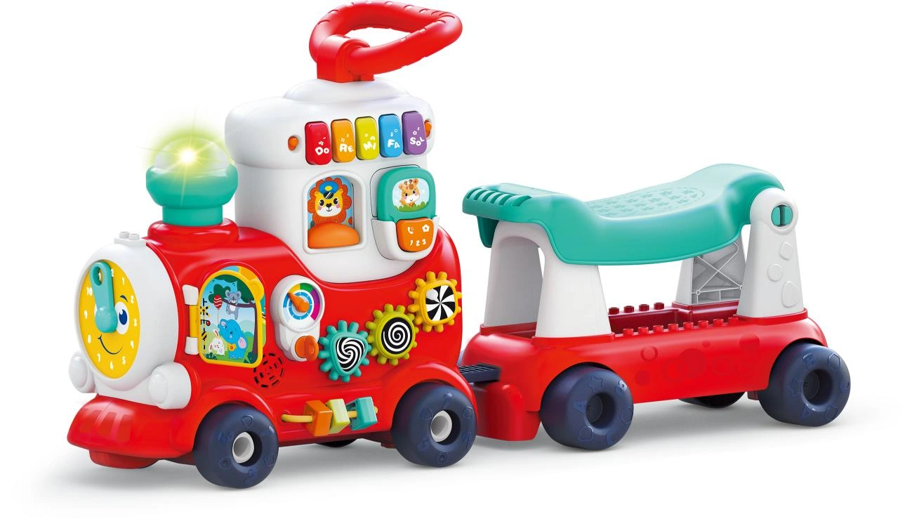 هولا – قطار التعلم 4 في 1 مع مشاية وركوب للأطفال