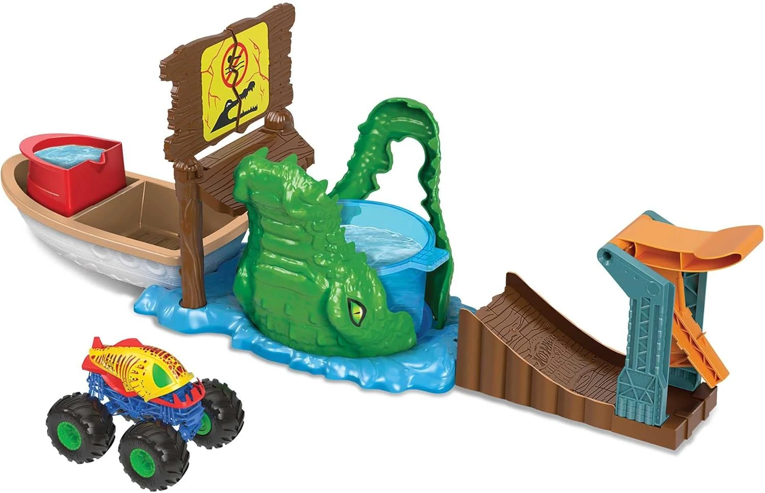 Hot Wheels Monster Trucks Color Shifters Playset with Color-Changing Truck – Ages 4+