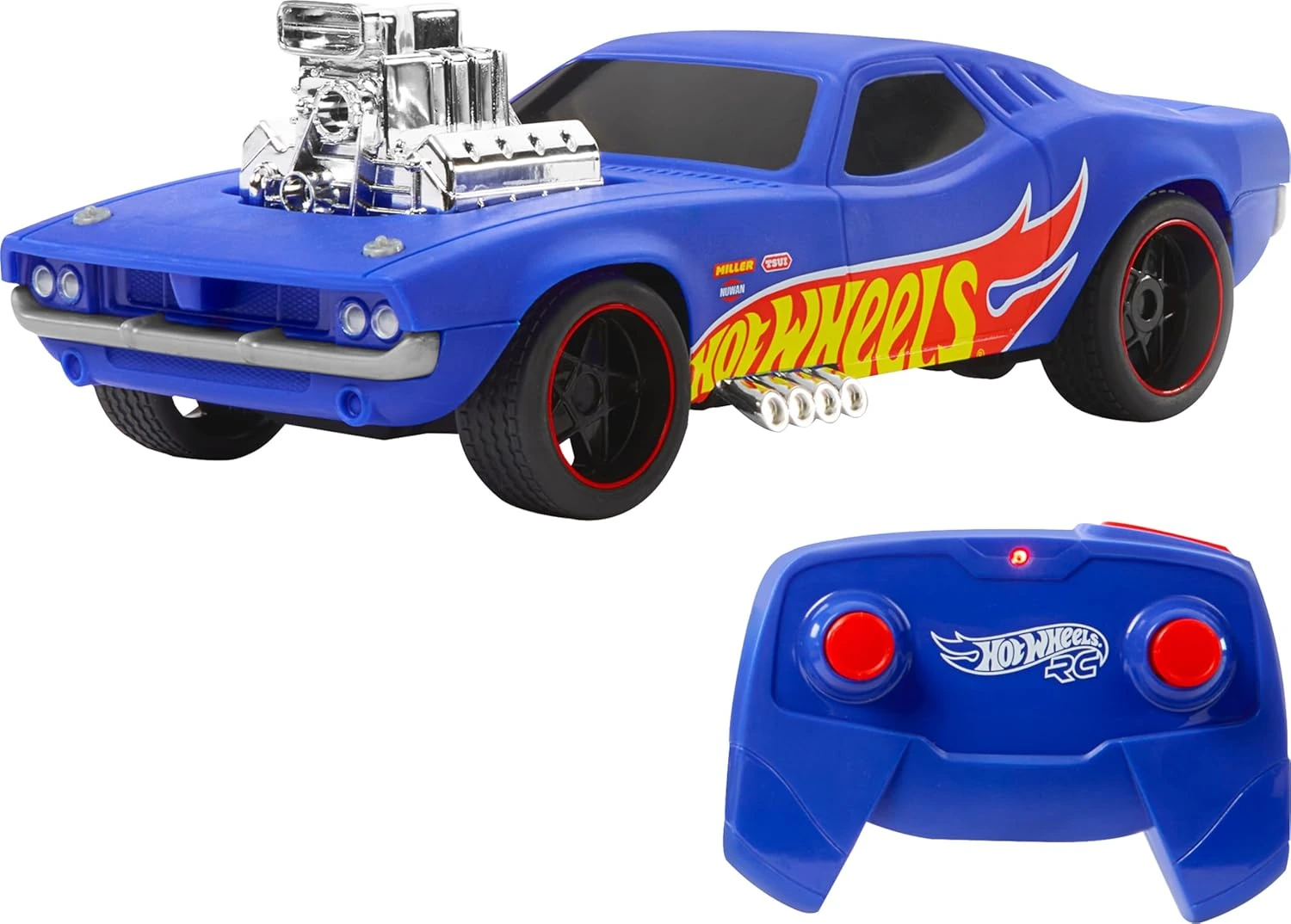 Hot Wheels Rodger Dodger RC Car 1:16 Scale, Special 50th Anniversary Edition – Remote Control Vehicle - Age 6+