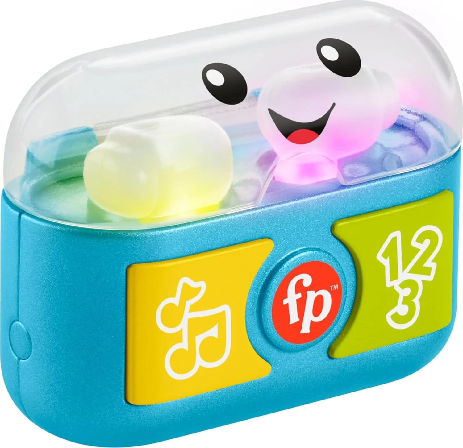 Fisher-Price Laugh & Learn Play Along Ear Buds with Music, Lights & Fine Motor Activities for Infants 6+ Months