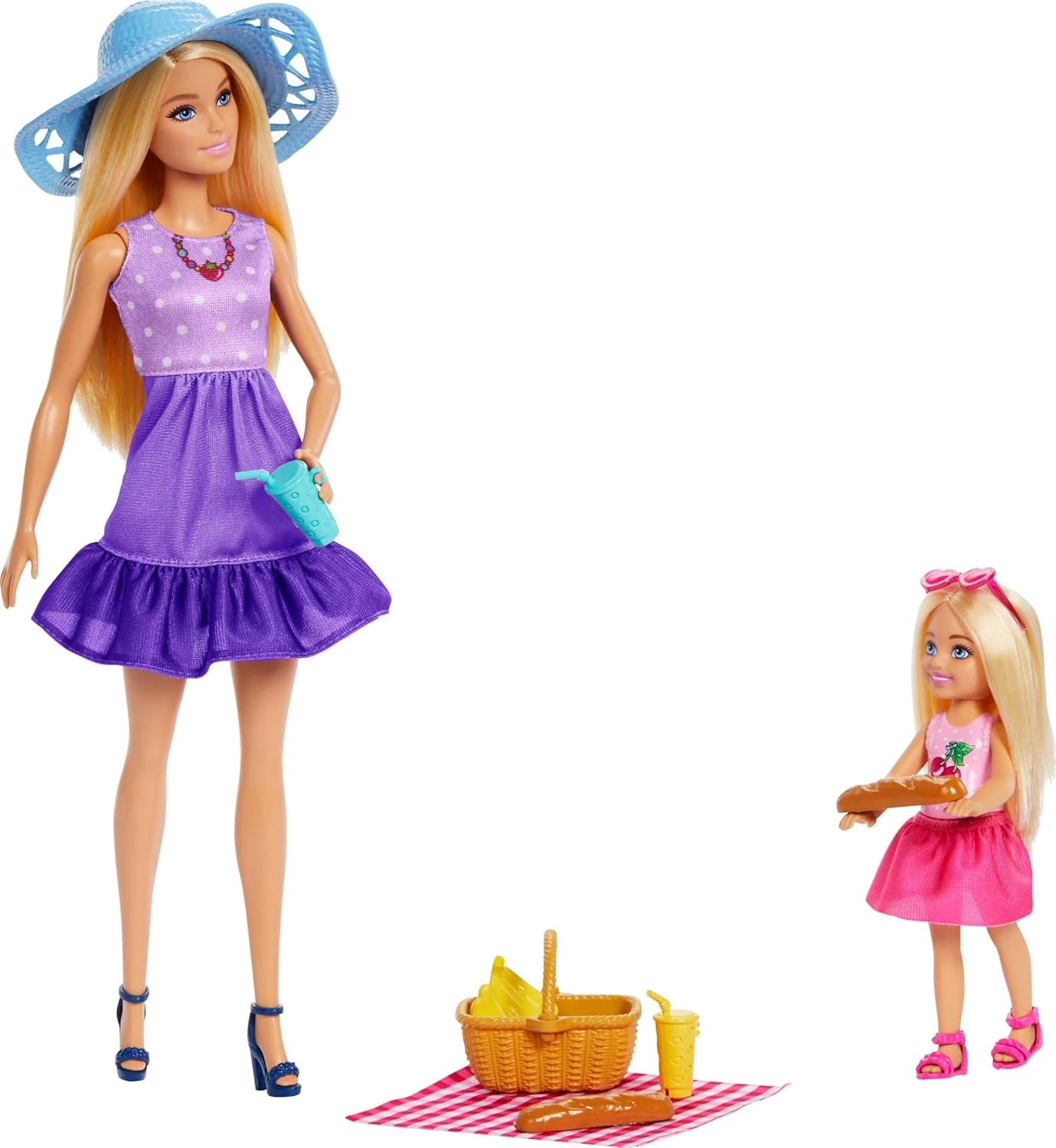 Barbie Malibu & Chelsea Picnic Doll Set with Accessories – Includes 9 Themed Pieces, for Kids Ages 3 and Up