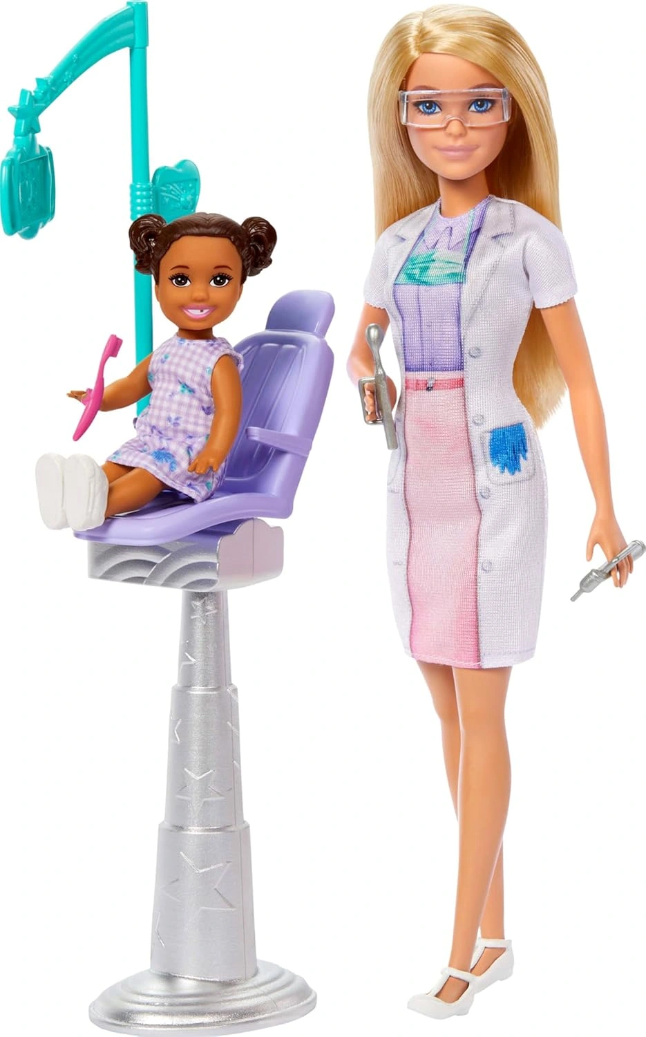 Barbie Dentist Doll with Kid, Chair & Dental Accessories – Career Playset for Kids Ages 3+